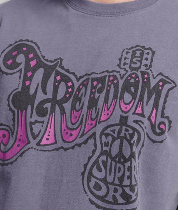 Vintage psych rock script tee*