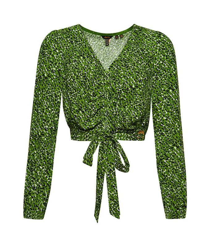 Vintage tie front top*d1