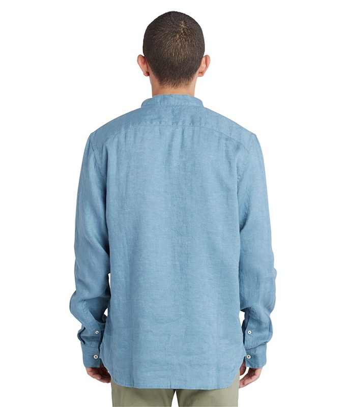 Ls mill river linen korean collar shirt slim