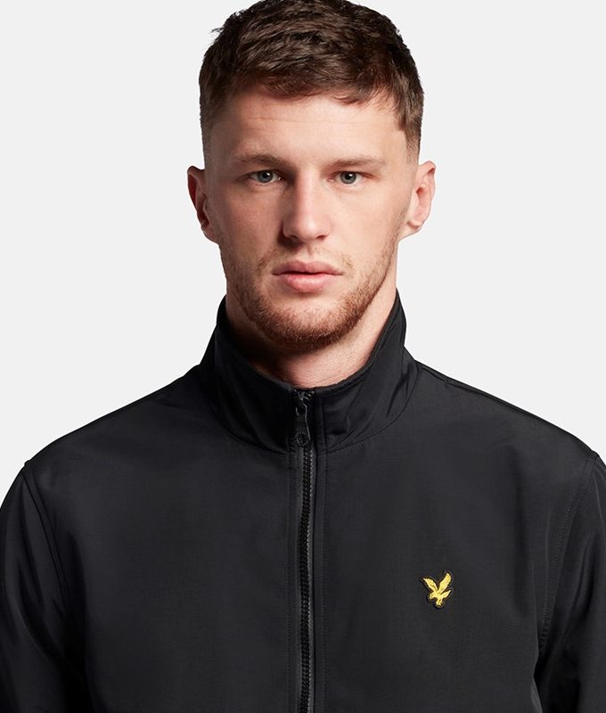 Mesh backed funnel neck jacket