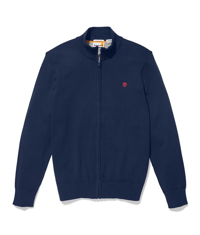 Cotton yd full zip sweater