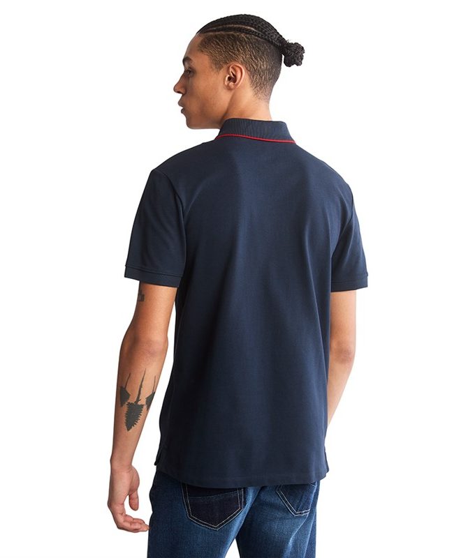 Ss millers river collar neck print polo