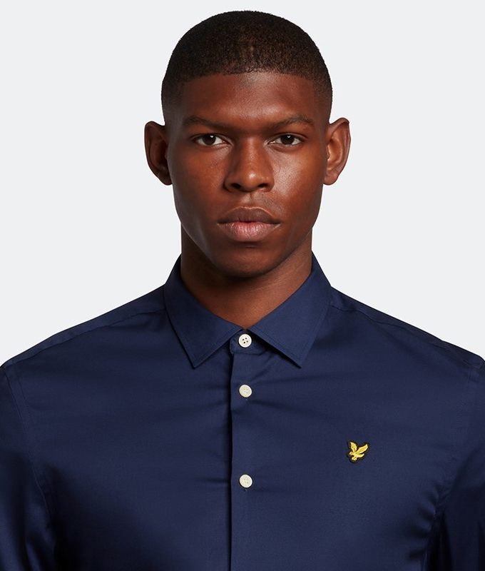 Slim fit poplin shirt