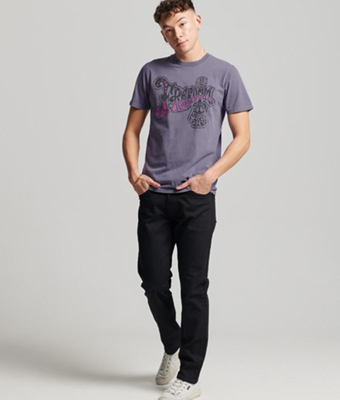 Vintage psych rock script tee*