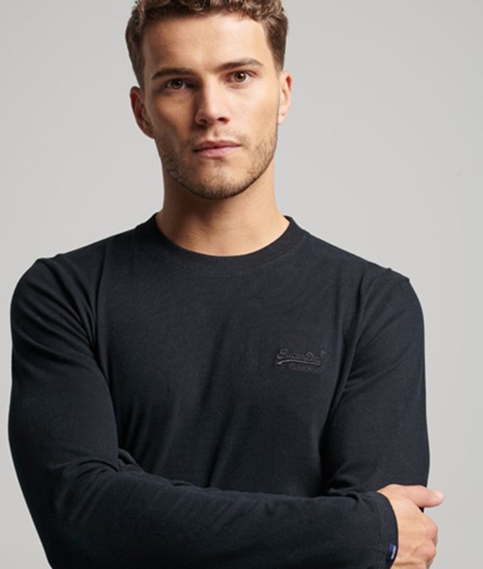 Vintage logo emb l/s top*d1