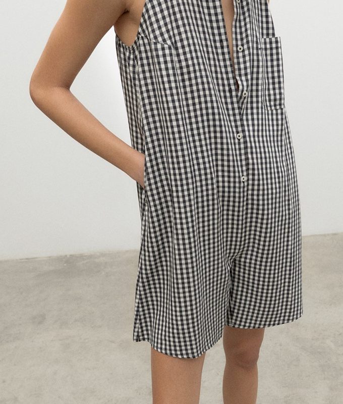 Jadealf vichy dress woman