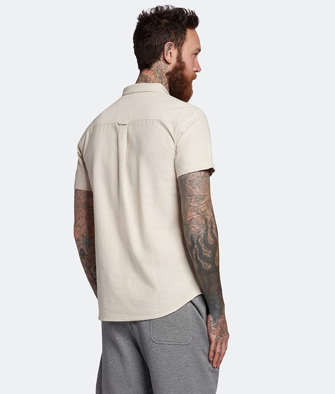 Cotton slub short sleeve shirt