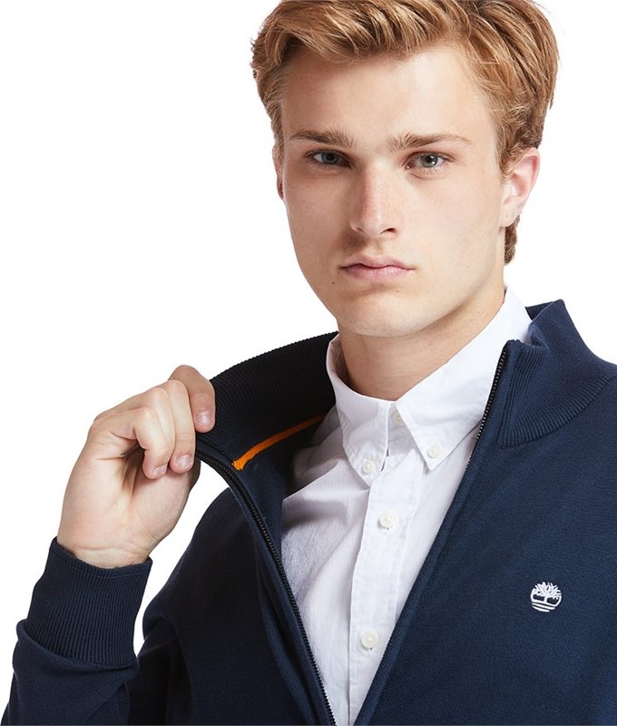 Cotton yd full zip sweater