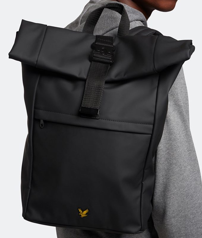 Coated rolltop backpack