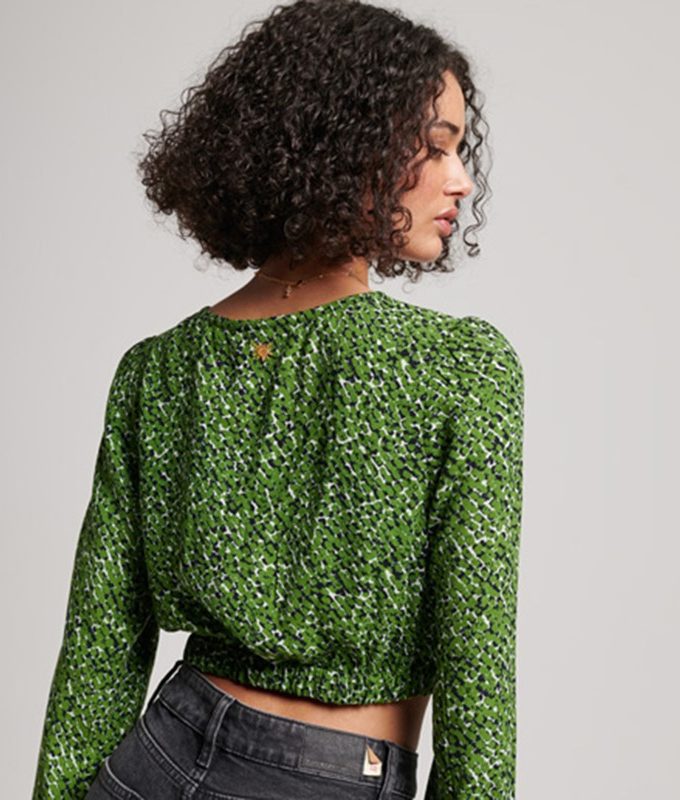 Vintage tie front top*d1