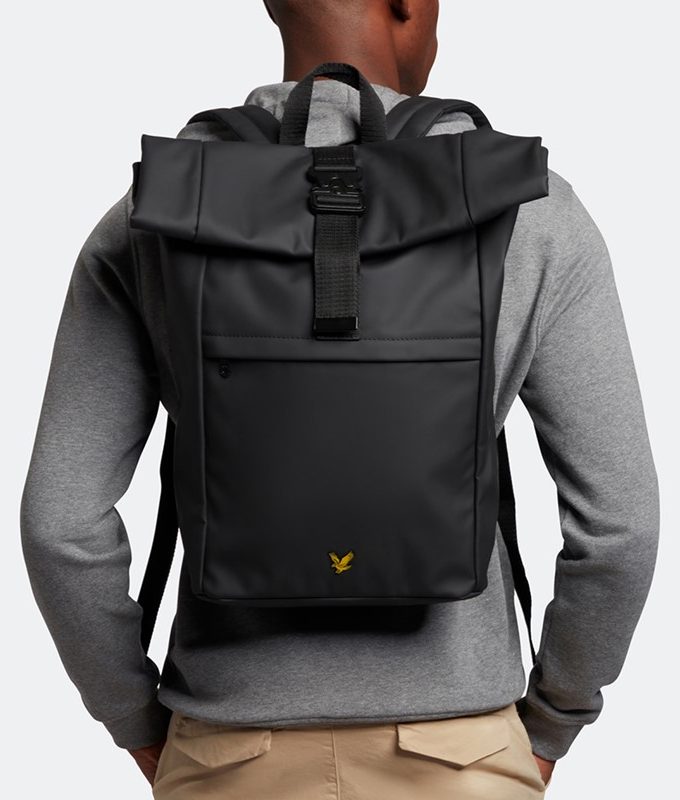 Coated rolltop backpack
