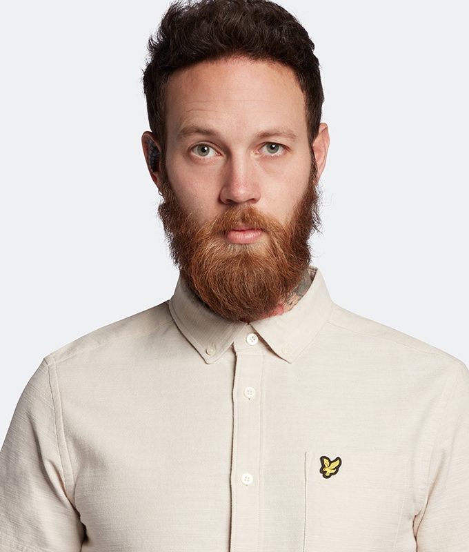 Cotton slub short sleeve shirt