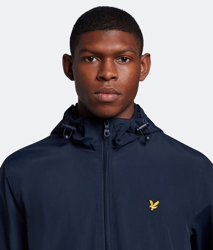 Zip through hooded jacket
