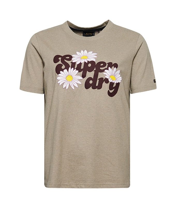 Vintage floral scripted tee*d1