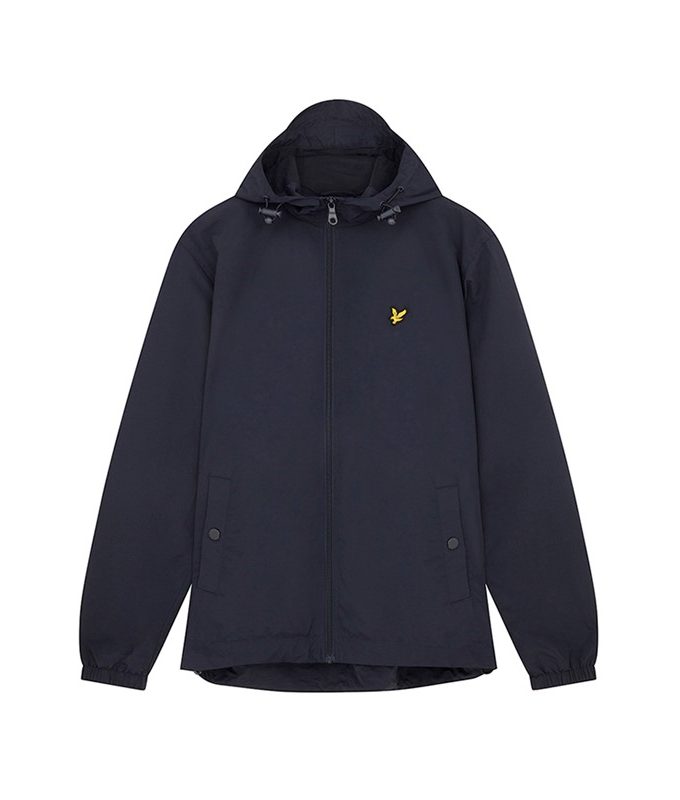 Zip through hooded jacket