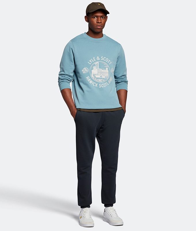 Hawick print crew neck