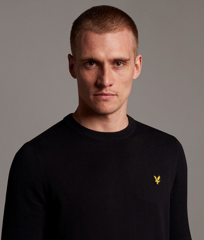 Cotton crew neck jumper