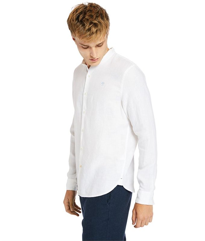 Ls mill river linen korean collar shirt slim